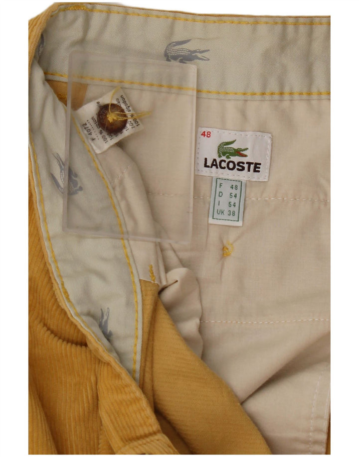 Ανδρικό ίσιο κοτλέ παντελόνι LACOSTE 48 XL W38 L31 Κίτρινο βαμβακερό