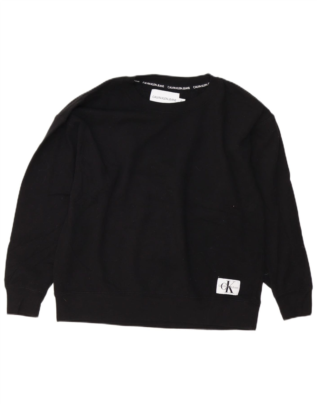 Γυναικείο φούτερ CALVIN KLEIN JEANS Jumper UK 14 Μεσαίο μαύρο βαμβακερό