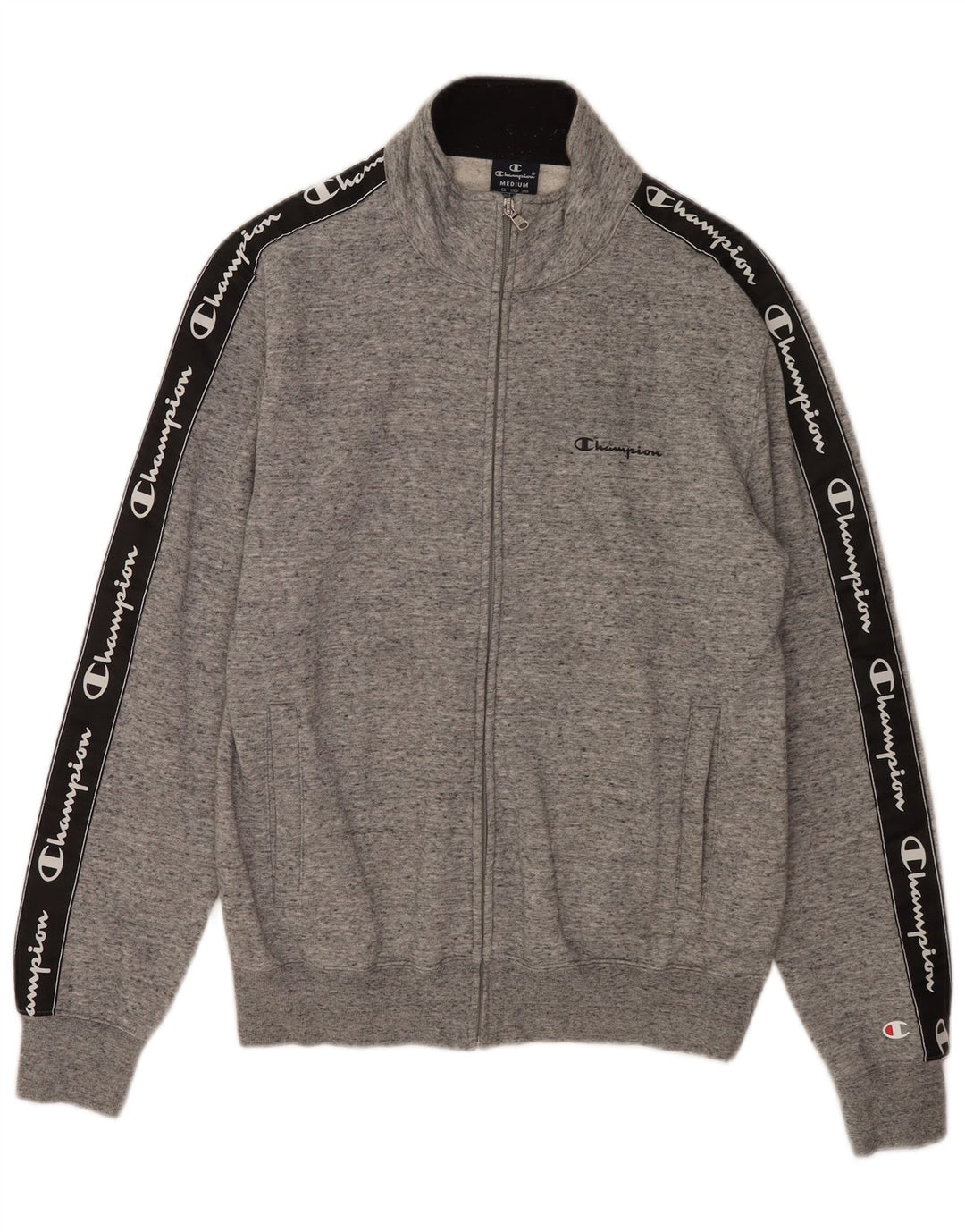 Ανδρική φόρμα Champion Graphic Top Jacket Βαμβακερό μεσαίο γκρι