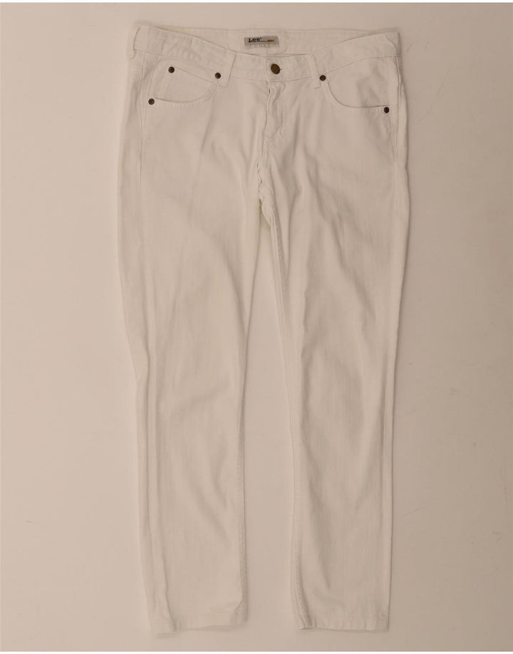 Lee Womens Norma Slim Jeans W30 L27 Λευκό βαμβακερό