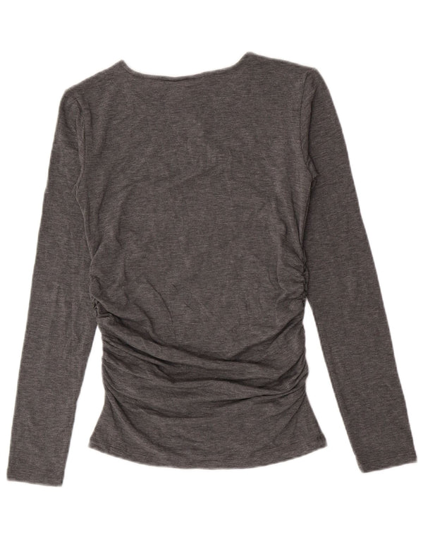Marks & Spencer Γυναικείο τοπ μακρυμάνικο UK 10 Small Grey Acrylic