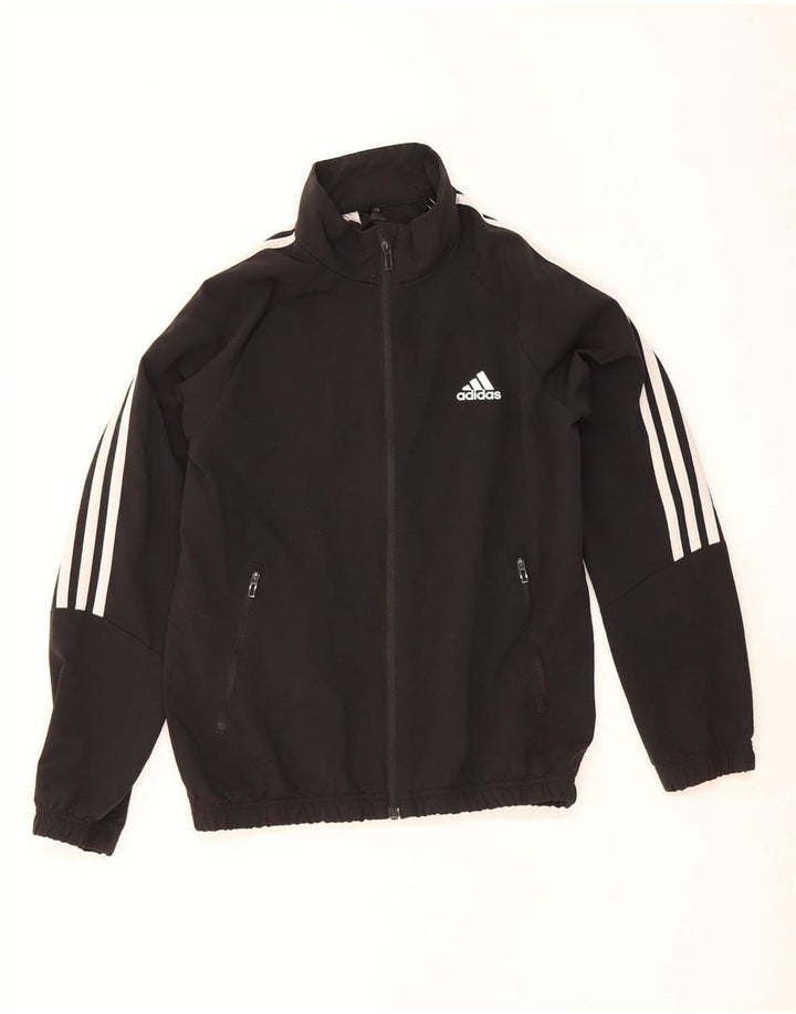 ADIDAS Boys αθλητική φόρμα Top Jacket 11-12 Years Black Polyester