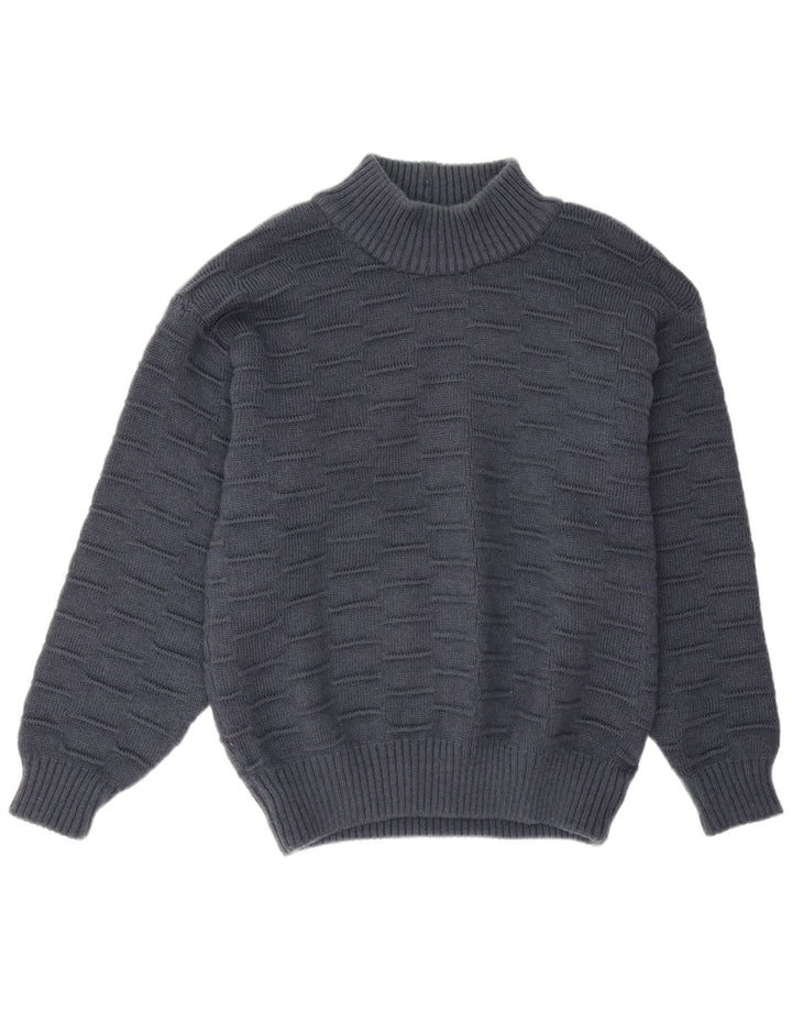 Vintage ανδρικό πουλόβερ με λαιμόκοψη XL Navy Blue