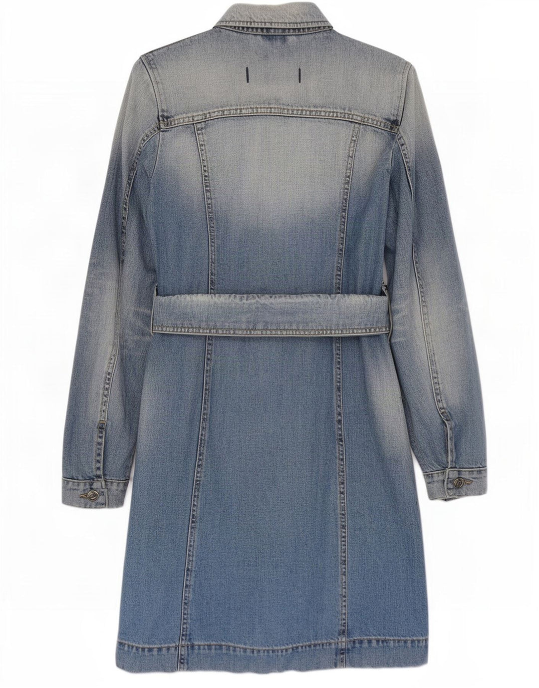 Gas Γυναικείο Τζιν Παλτό UK 10 Small Blue Cotton