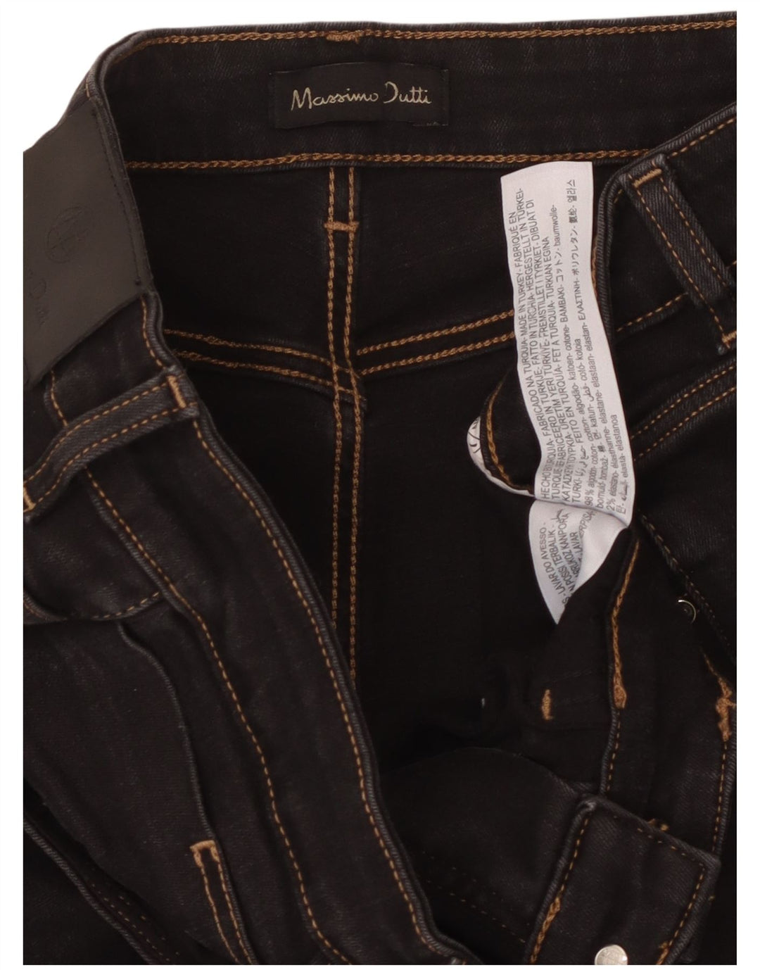 MASSIMO DUTTI Γυναικείο τζιν μποτάκι EU 42 μεγάλο W32 L32 μαύρο βαμβακερό