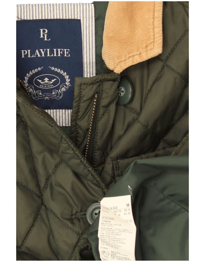 Playlife Γυναικείο Καπιτονέ μπουφάν UK 14 Medium Khaki Cotton