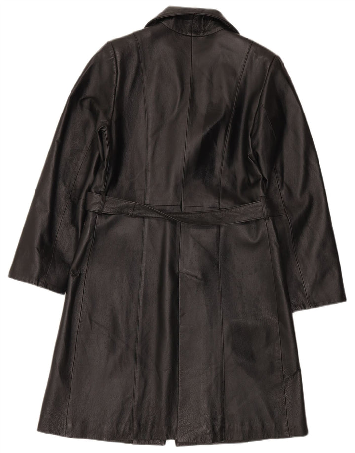 LAVORAZIONE ARTIGIANALE Γυναικείο Δερμάτινο Παλτό IT 44 Μεσαίο Μαύρο Δέρμα