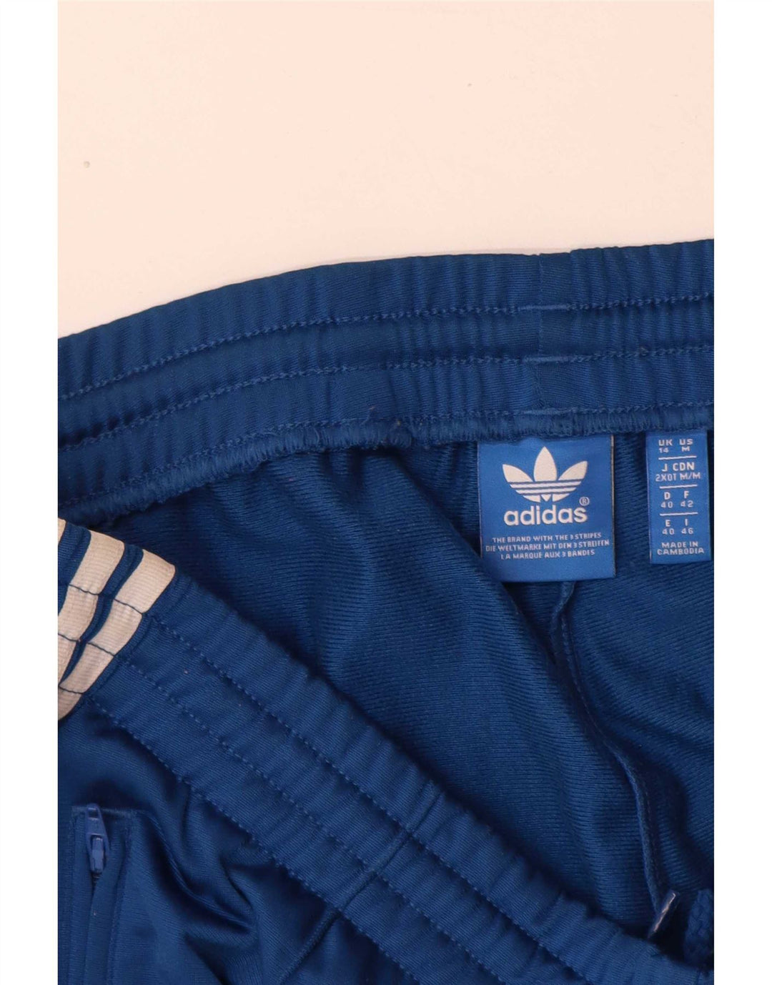 Γυναικεία αθλητική φόρμα Adidas Παντελόνι UK 14 Large Blue Polyester