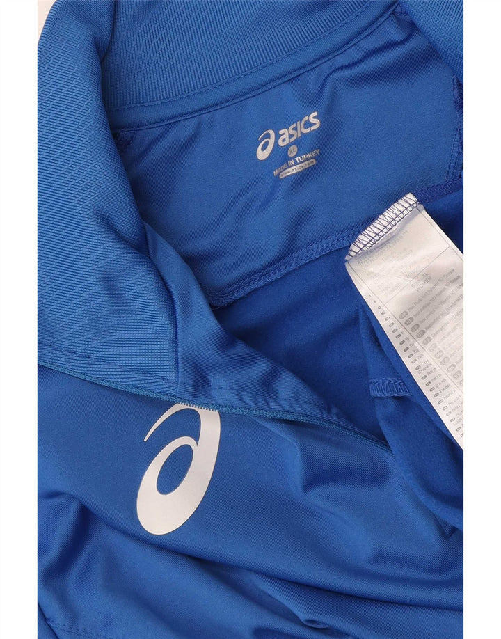 Ανδρική φόρμα πουλόβερ με φερμουάρ Asics Top XL Blue Colourblock Polyester