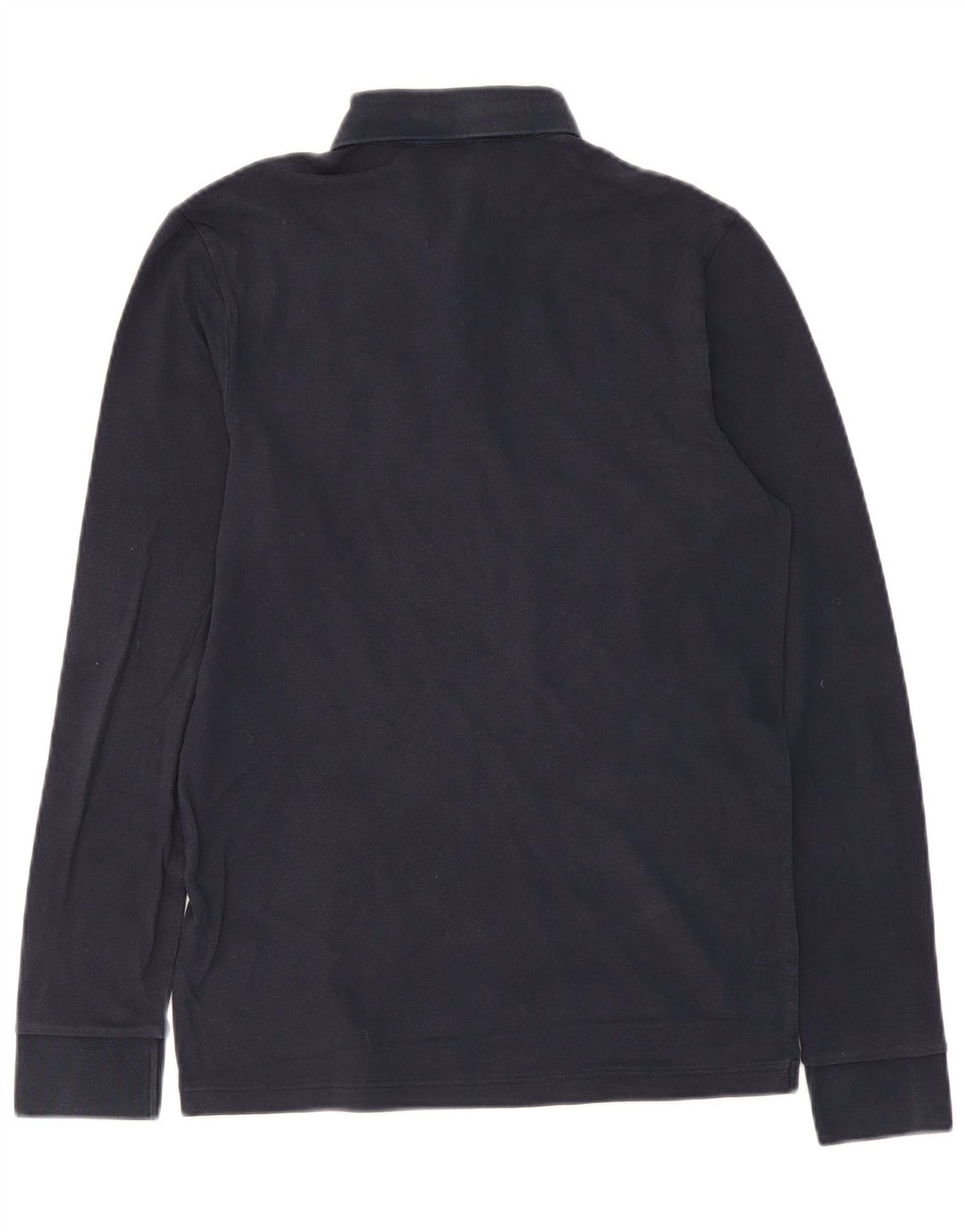 Ανδρικό HUGO BOSS μακρυμάνικο μπλουζάκι πόλο με λεπτή εφαρμογή, μεσαίο μπλε βαμβακερό