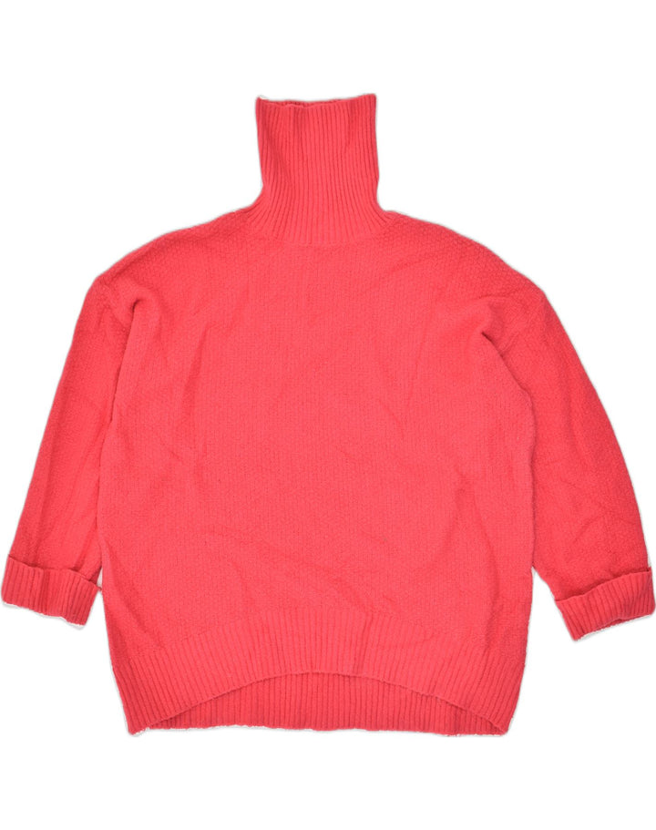 OASIS Womens Oversized Roll Neck Jumper Sweater UK 14 Medium Pink | Vintage Oasis | Thrift | Second-Hand Oasis | Used Clothing | Messina Hembry 