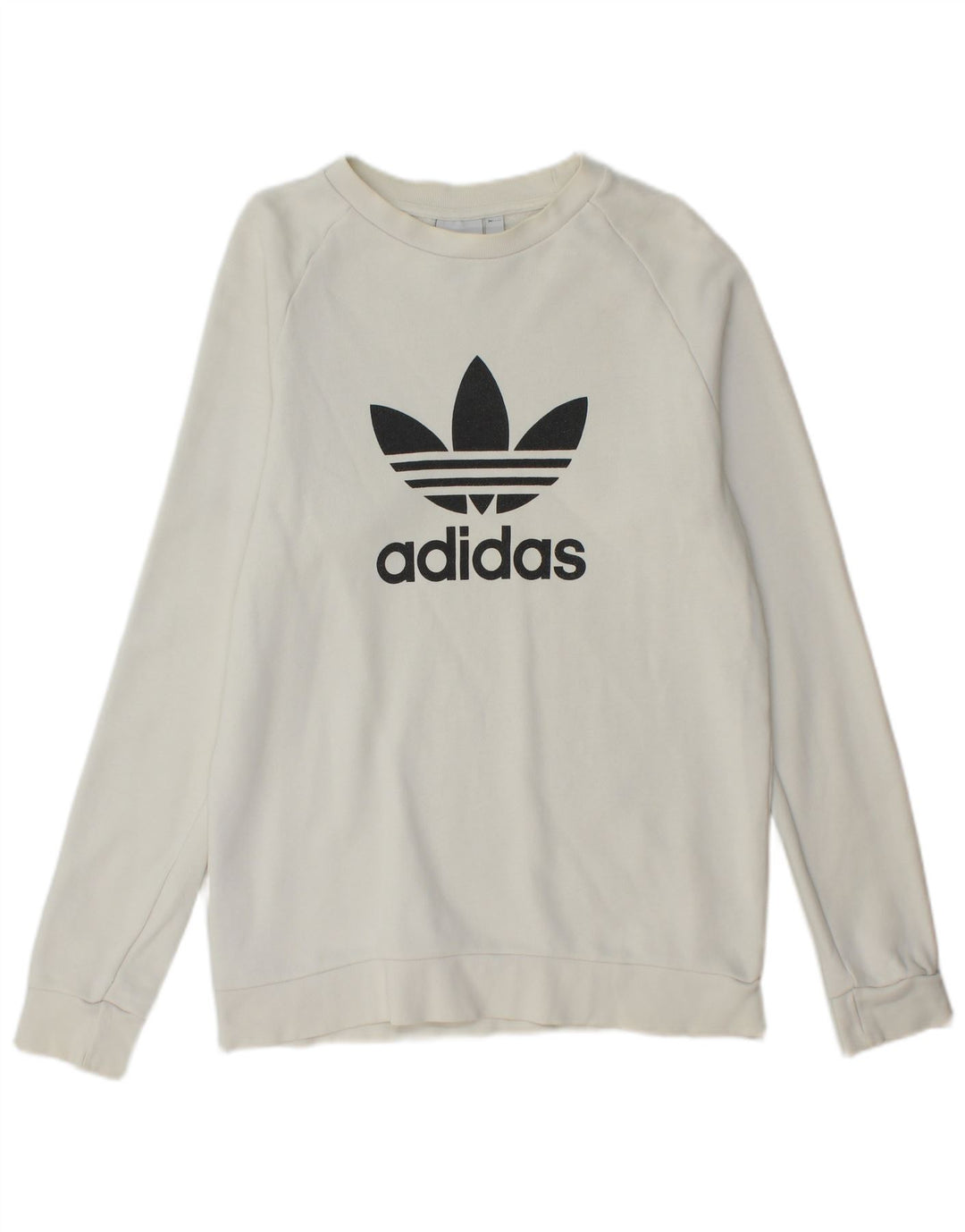 Ανδρικό γραφικό φούτερ ADIDAS Jumper Μικρό λευκό βαμβακερό