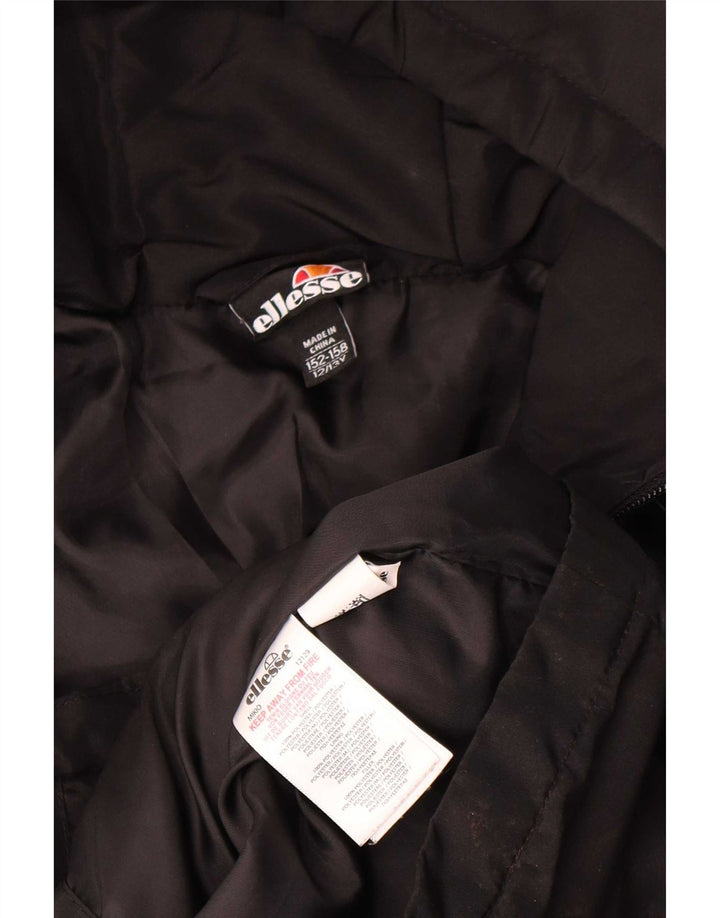 Μπουφάν Ellesse Boys Hooded Podded Jacket 12-13 Years Black Polyester