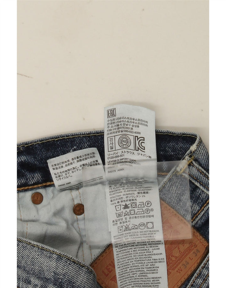 Ανδρικό τζιν σορτς Levi's 502 W34 μεγάλο μπλε βαμβακερό