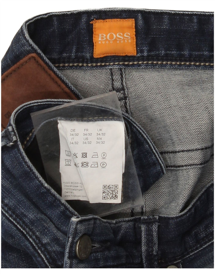 Ανδρικό τζιν HUGO BOSS ίσιο W34 L32 Navy Blue Cotton