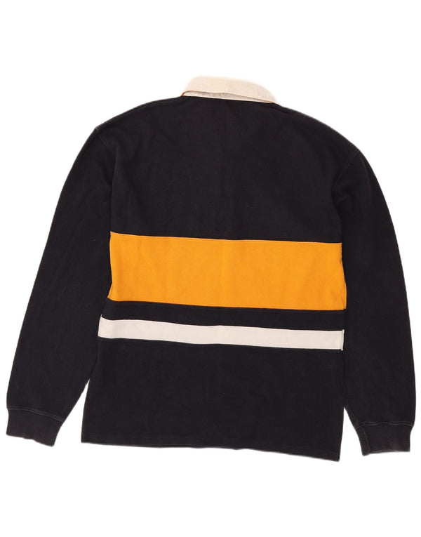 Ανδρικό μακρυμάνικο μπλουζάκι ράγκμπι πόλο KAPPA XL Navy Blue Colourblock