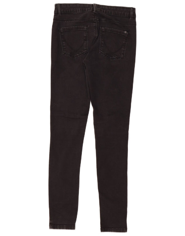 Γυναικείο Stretch Skinny Jeans Oasis UK 12 Medium W28 L31 μαύρο βαμβακερό