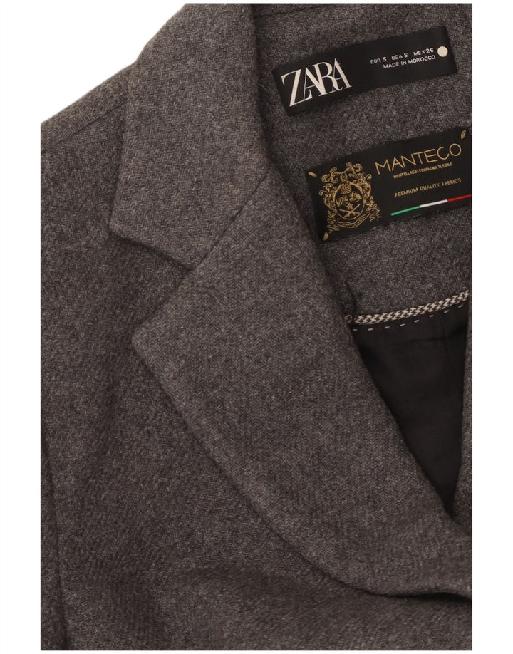 Zara Γυναικείο Πανωφόρι Manteco UK 10 Small Grey