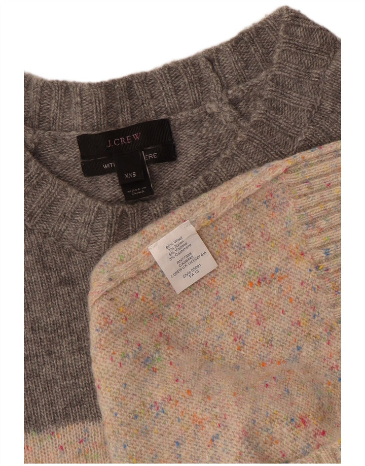 J. CREW Γυναικείο πουλόβερ με λαιμό σκάφος UK 2 2XS Μπεζ μαλλί