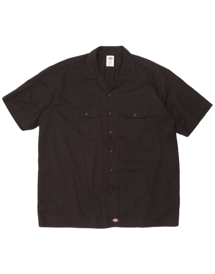 DICKIES Ανδρικό κοντομάνικο πουκάμισο 2XL μαύρο πολυεστέρα