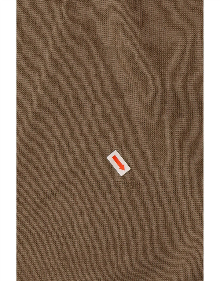 VINTAGE Ανδρικό πουλόβερ ζακέτα σε χαλαρή εφαρμογή Μεγάλο πράσινο ριγέ πολυαμίδιο