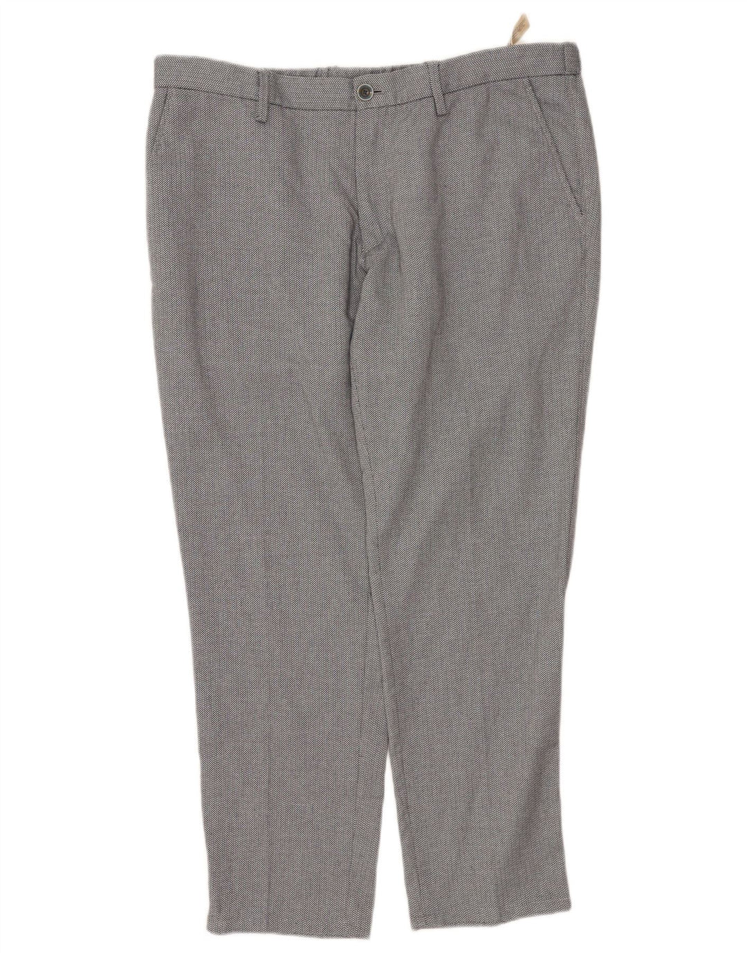 Ανδρικό παντελόνι Chino Massimo Dutti EU 48 XL W38 L29 Γκρι ψαροκόκαλο