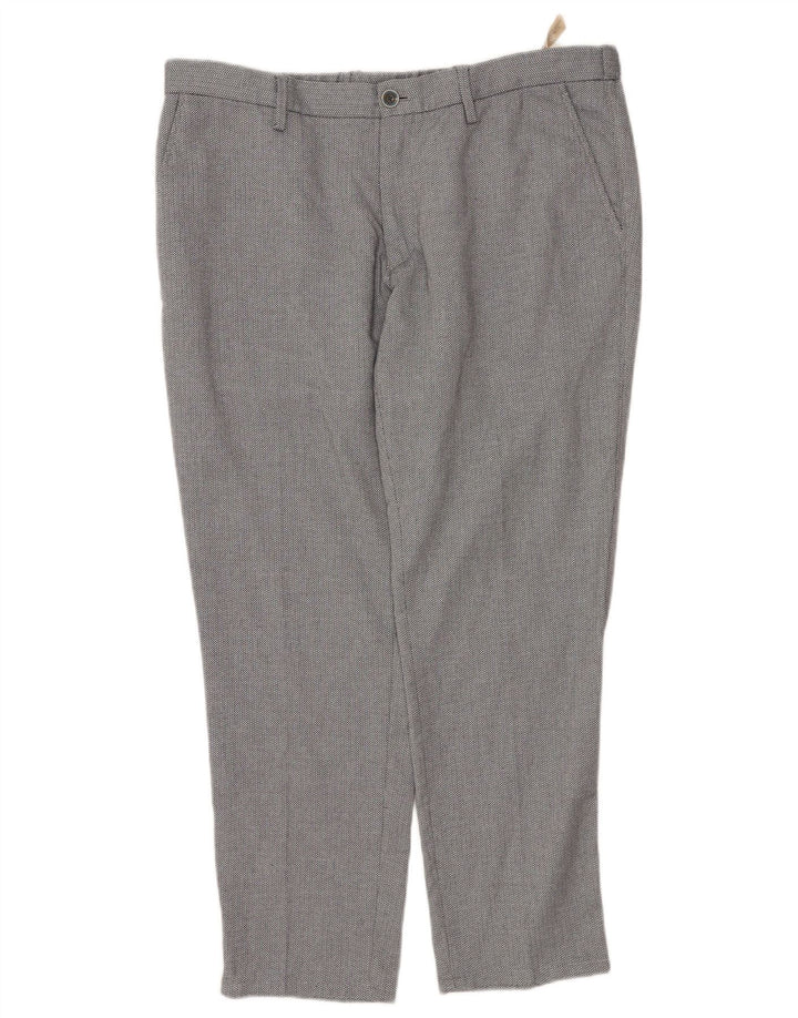 Ανδρικό παντελόνι Chino Massimo Dutti EU 48 XL W38 L29 Γκρι ψαροκόκαλο