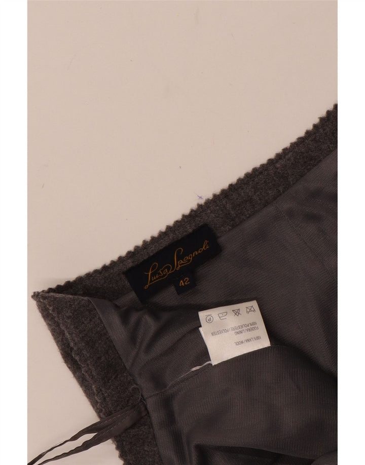 LUISA SPAGNOLI Γυναικεία Pencil Φούστα IT 42 Medium W28 Γκρι μαλλί