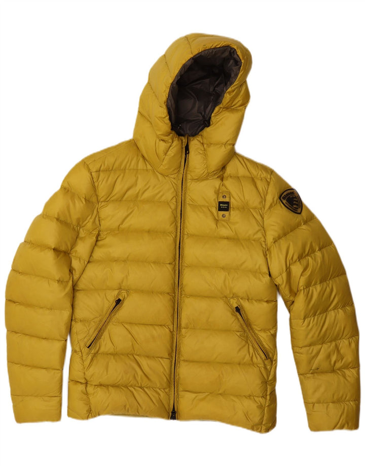 Blauer Ανδρικό μπουφάν με κουκούλα UK 38 Medium Yellow Polyamide