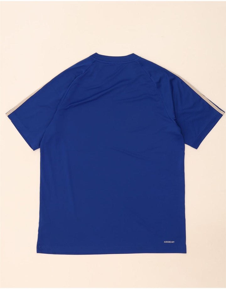 Adidas Ανδρικό T-Shirt Aeroready Top Medium Blue Polyester