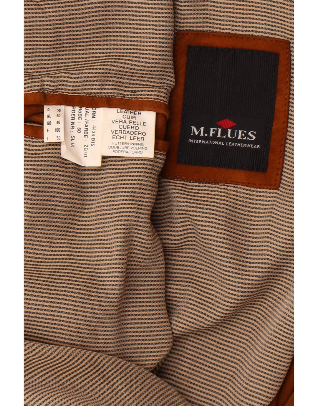 M. Flues Ανδρικό Suede Bomber Jacket UK 40 Large Brown Δερμάτινο