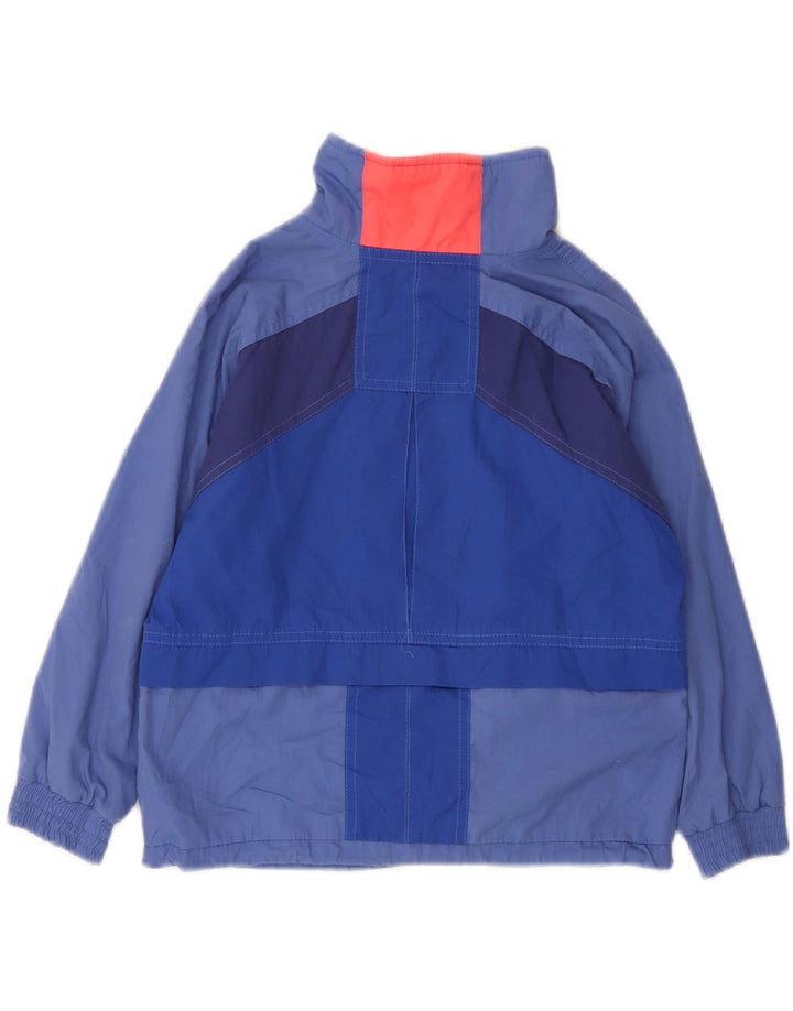Lotto Boys Rain Jacket 11-12 Years Medium Blue Colorblock Polyester