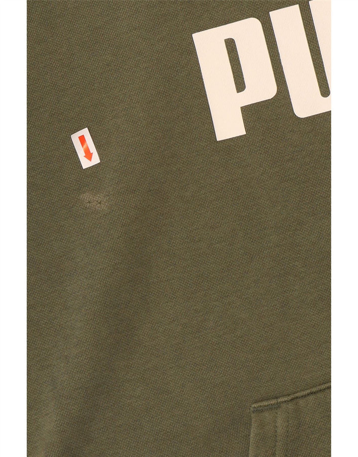 Ανδρικό γραφικό κουκούλα Puma, μεσαίο χακί βαμβάκι