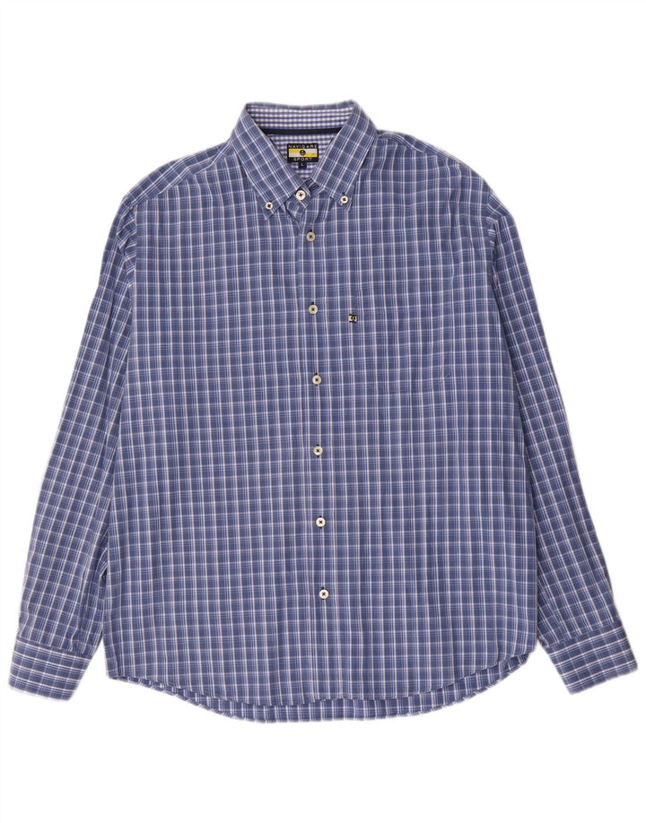Ανδρικό πουκάμισο Navigare Large Blue Check Cotton