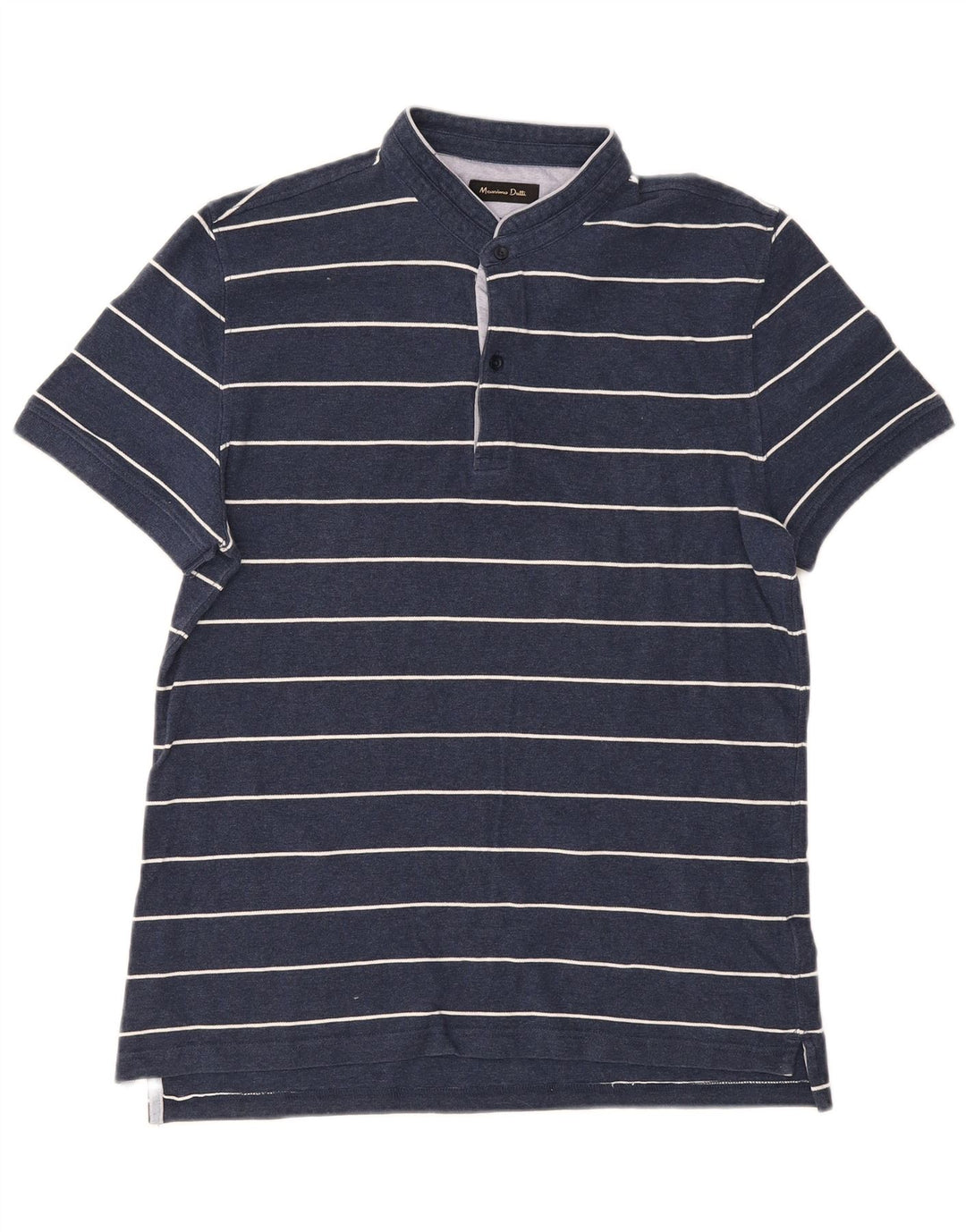 Ανδρικό πουκάμισο πόλο Massimo Dutti, Βαμβακερό ριγέ μπλε ναυτικό