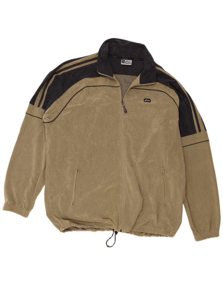 Ανδρική φόρμα Asics Top Jacket 3XL Khaki Colorblock Polyester