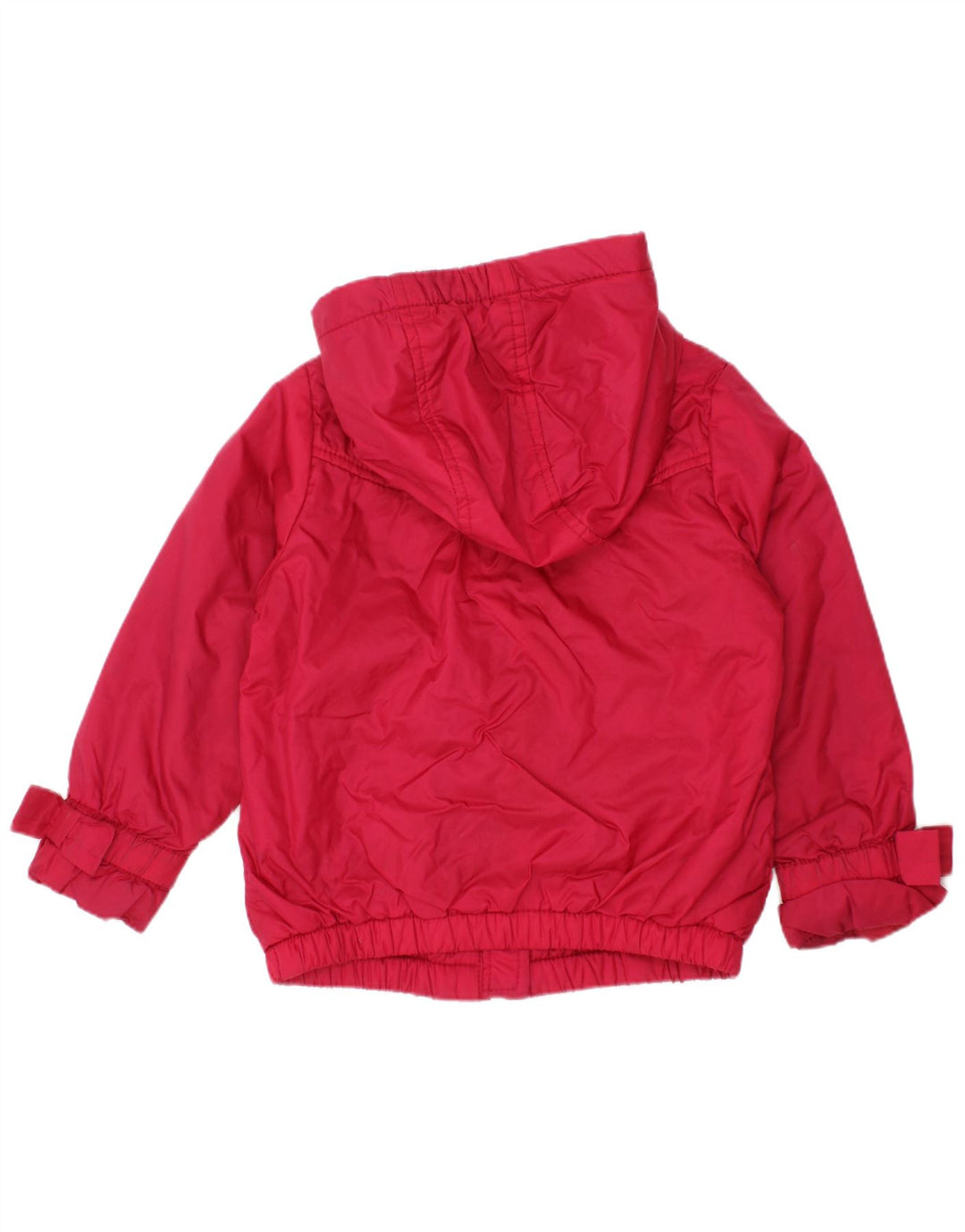 BENETTON Girls Hooded Windbreaker Jacket 3-4 Years Red