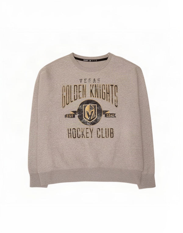 Adidas Mens Vegas Golden Knights Γραφικό φούτερ Jumper XL Γκρι βαμβακερό