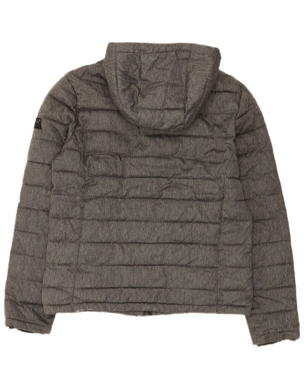 Ανδρικό μπουφάν με κουκούλα Superdry UK 42 XL Γκρι πολυεστέρας