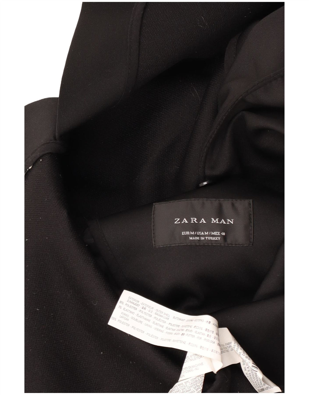 Zara Ανδρική καμπαρντίνα UK 38 Medium Black Polyester