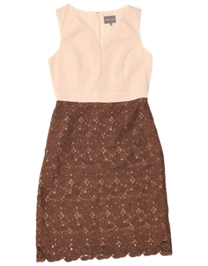 Γυναικείο αμάνικο φόρεμα Phase Eight UK 14 Medium Brown Acetate
