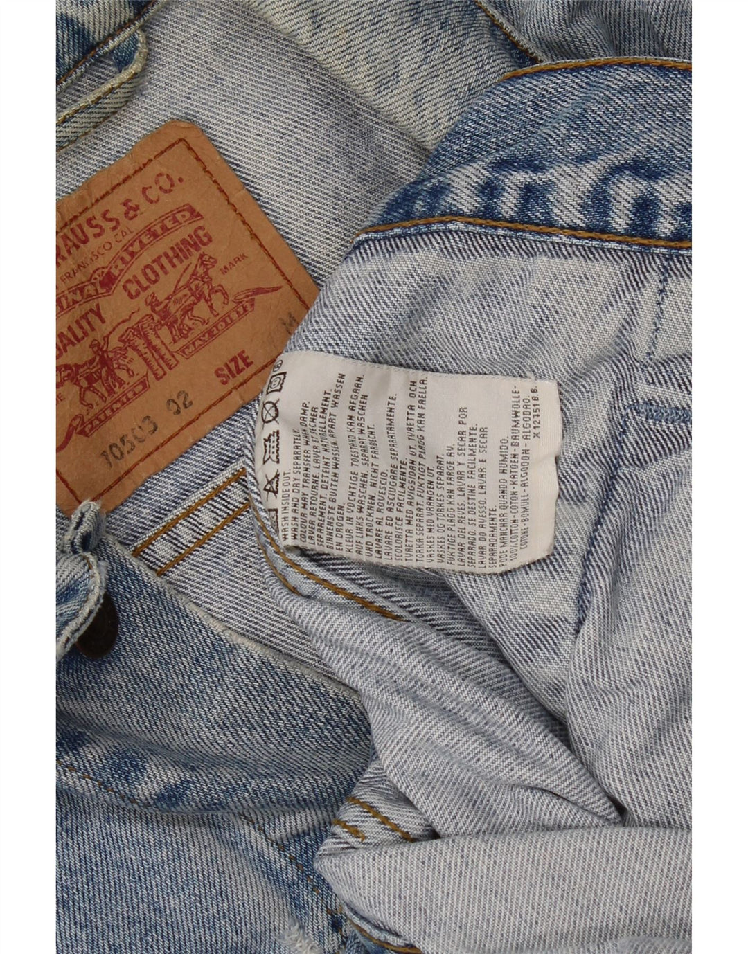 Ανδρικό τζιν μπουφάν Levi's UK 38 Medium Blue Cotton