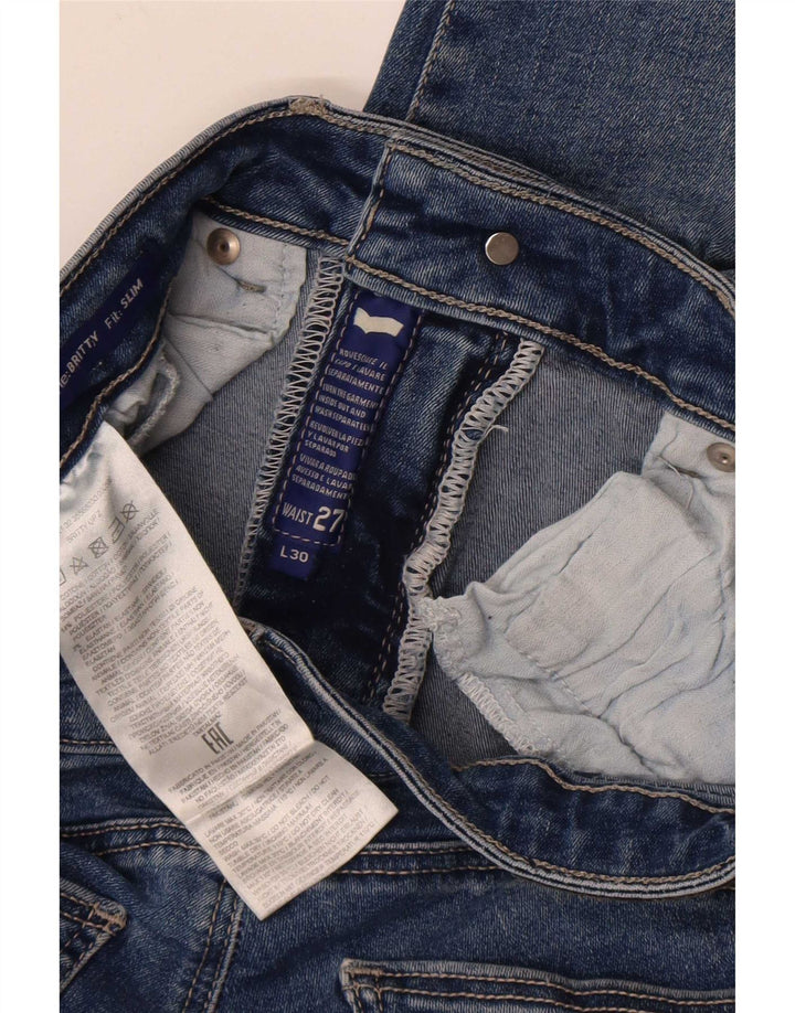 Gas Γυναικείο Slim Jeans W27 L26 Μπλε Βαμβακερό