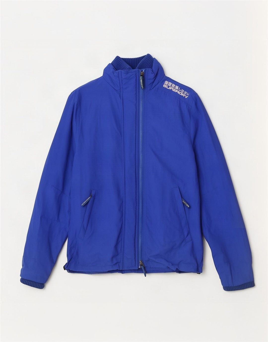 Superdry γυναικείο μπουφάν βροχής UK 12 Medium Blue Nylon