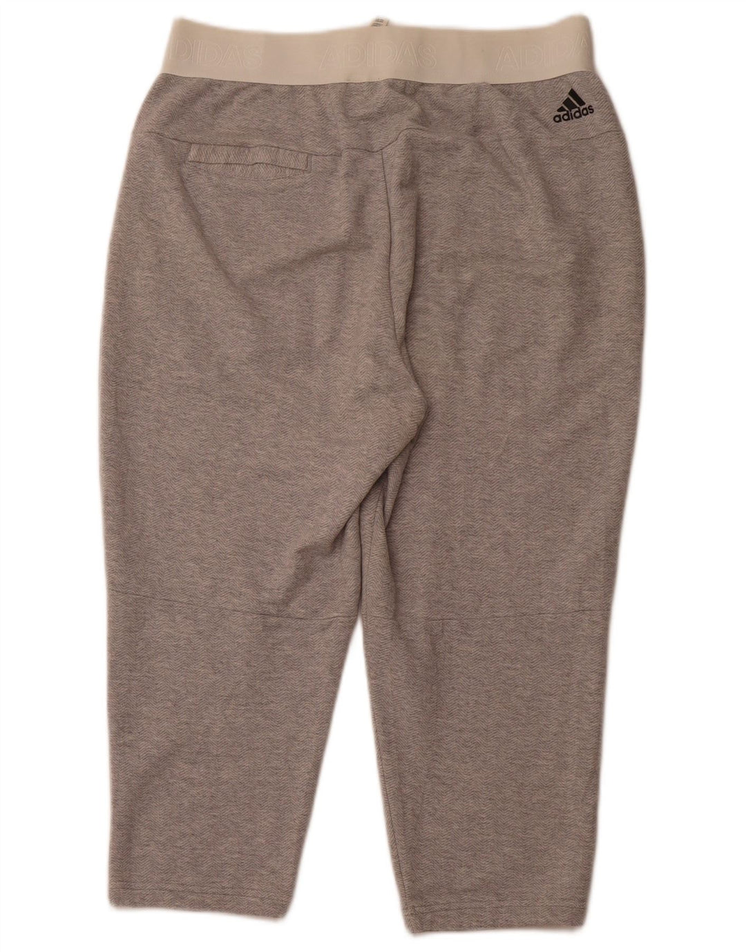 Γυναικεία αθλητική φόρμα ADIDAS γραφικά παντελόνια UK 12/14 Medium Grey Chevron