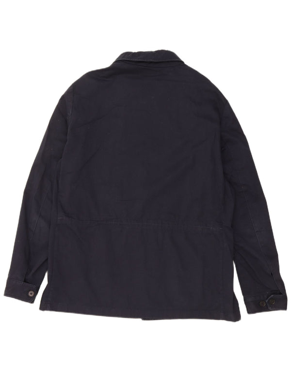 Massimo Dutti Ανδρικό Utility Jacket UK 40 Large Navy Blue Cotton