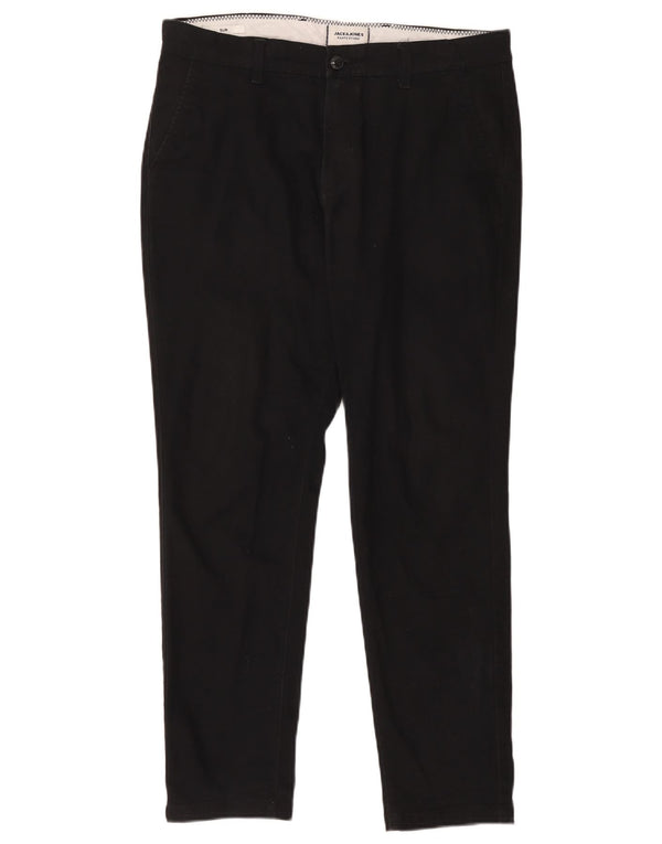 Jack & Jones Ανδρικό παντελόνι Chino Slim Fit W34 L32 Μαύρο