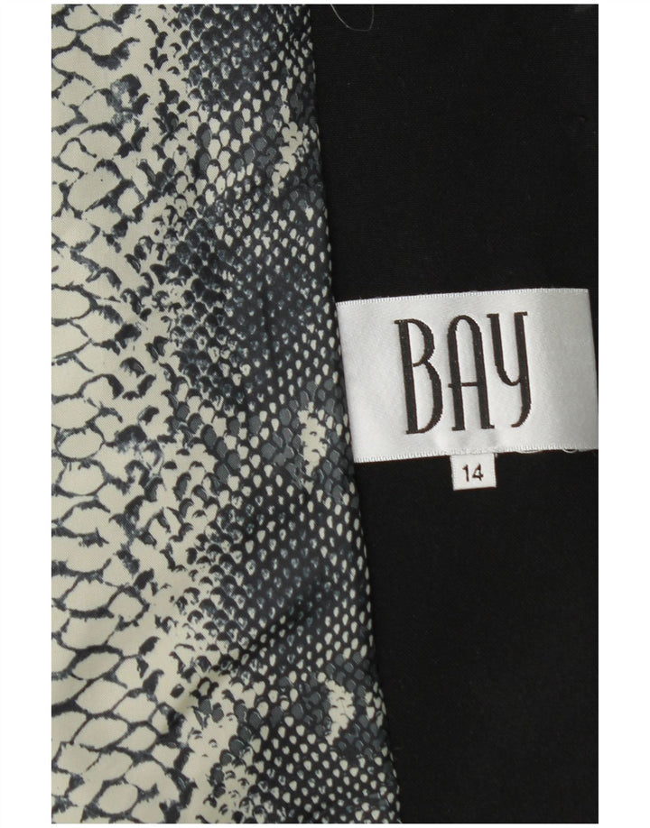 Γυναικείο Μπουφάν Μπλέιζερ Μπέι με 1 Κουμπί UK 14 Μεγάλο Μαύρο Πολυεστέρα