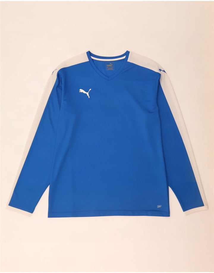 Puma Ανδρικό μακρυμάνικο μπλουζάκι 2XL μπλε πολυεστέρας