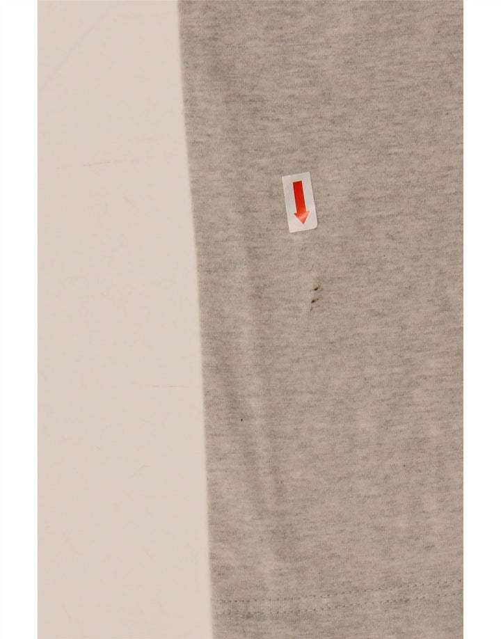 Asics Mens Graphic T-Shirt Top Large Grey Cotton